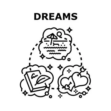 Dreams concept visualizing future aspirations and desires Stock Illustration