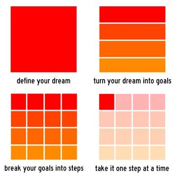 Dreams goals steps Stock-Illustration