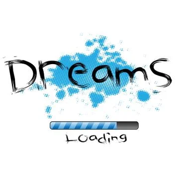 Dreams Loading style design Stock Illustration