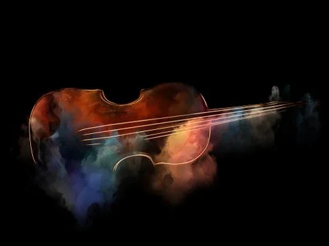Dreams of Old Violin Stock Illustration