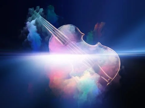 Dreams of Old Violin Stock Illustration