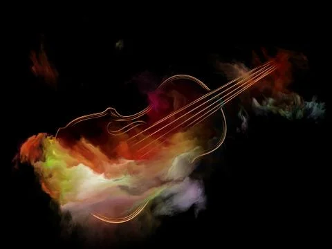 Dreams of Old Violin Stock Illustration