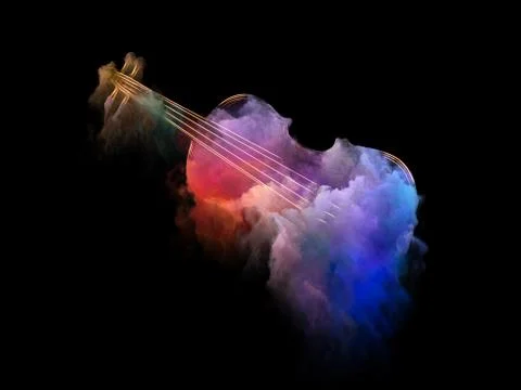 Dreams of Old Violin Stock Illustration