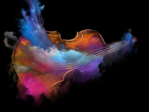 Dreams of Old Violin Stock Illustration