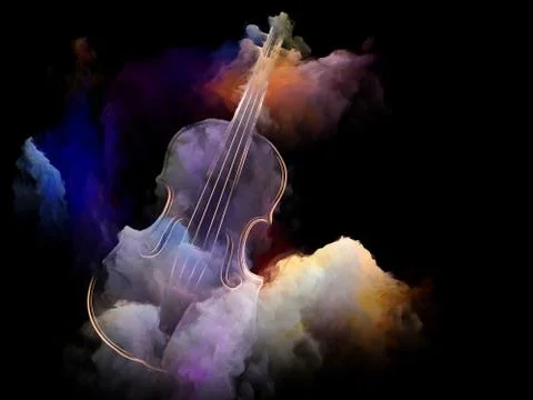 Dreams of Old Violin Stock Illustration