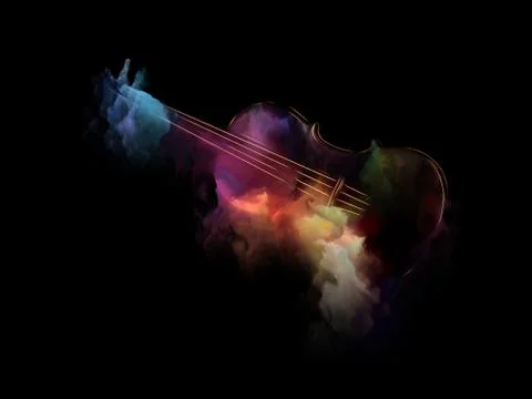 Dreams of Old Violin Stock Illustration