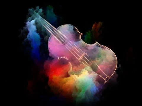Dreams of Old Violin Stock Illustration