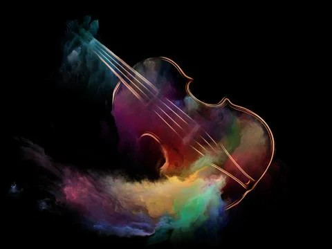Dreams of Old Violin Stock Illustration