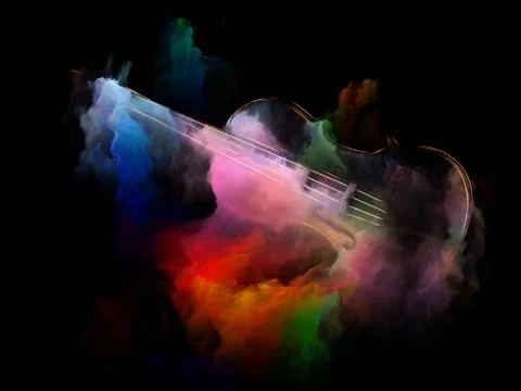 Dreams of Old Violin Stock Illustration
