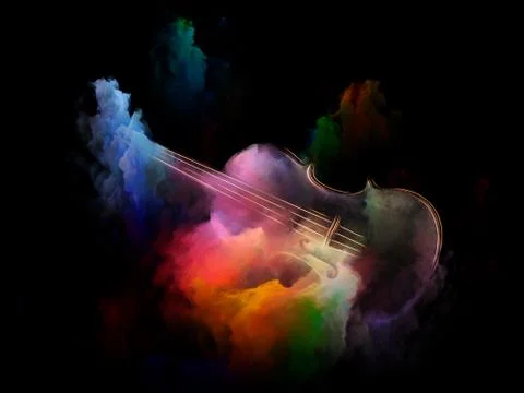 Dreams of Old Violin Stock Illustration
