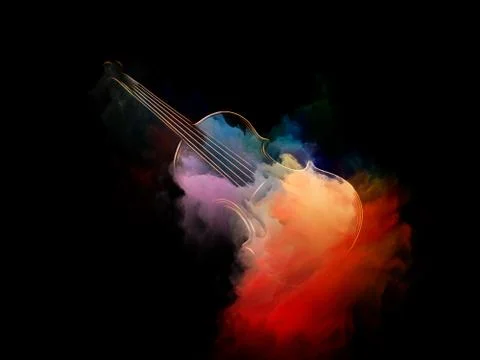 Dreams of Old Violin Stock Illustration