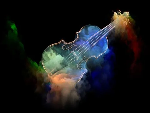 Dreams of Old Violin Stock Illustration
