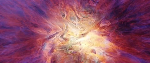 Dreamscape looping time lapse of colorful purple clouds and burning orange glow Stock Footage 165366730