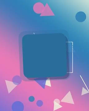 A dreamy abstract composition of layered circles, triangles, and rounded fo.. Stock Illustration