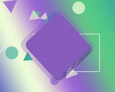 A dreamy abstract composition of overlapping geometric forms in violet, tea.. Stock Illustration