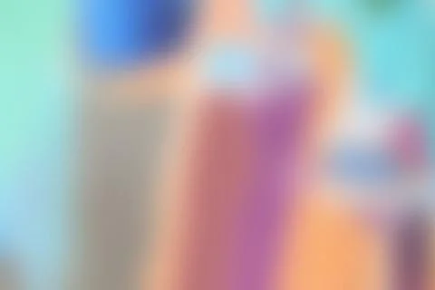Dreamy background with blurred soft gradient and noise texture - Pink glow Foto stock