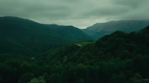 Dreamy Basque Country Euskadi mountain and forest 4K drone Stock Footage 239463225