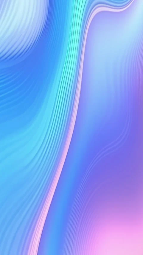 Dreamy Blue Fluid Waves, Soft Gradient Flow Stock Footage 303561251