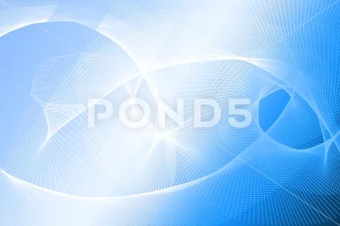 Dreamy Blue Gradient Background With Translucent Curves And Light Effects PSD Template