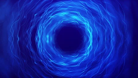 Dreamy Blue Tunnel Abstract Background Stock Footage 338444887