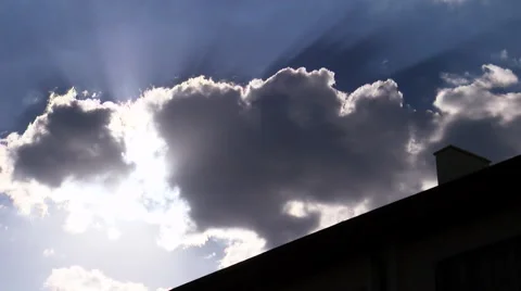 Dreamy clouds forming into storm Stock Footage 49965741