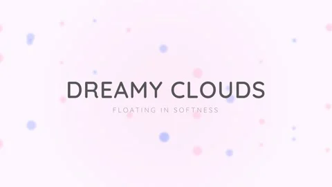 Dreamy Clouds Title Card Background Opener Animated Intro Overlay Stock Footage 336889617