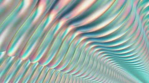 Dreamy diagonal waves in pattern. The pearl color 3d stripes in smooth motion Stock Footage 337634429