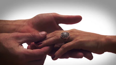 Dreamy Diamond Ring Proposal Stock Footage 32297915