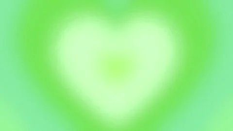 Dreamy Floating Heart Green Gradient Seamless Loop Stock Footage 323150539