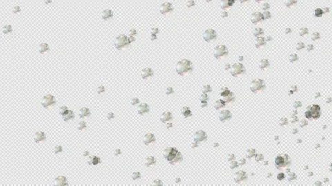 Dreamy Floating Soap Bubbles Background with Alpha Channel Stock Footage 329810383