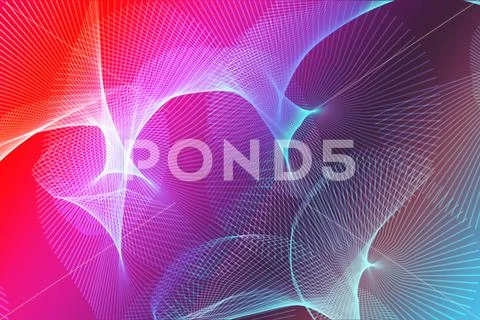 Dreamy Fractal Flow Background With Bright Dynamic Colors PSD Template