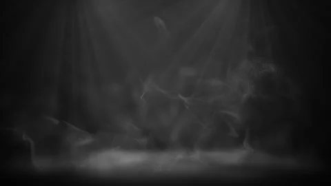 Dreamy glowing rays with floating dust in dark void Stock Footage 333092479