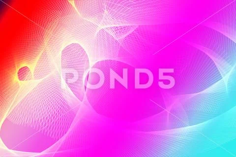 Dreamy Gradient Background With Vibrant Color Blend And Soft Cloud Shapes PSD 模板