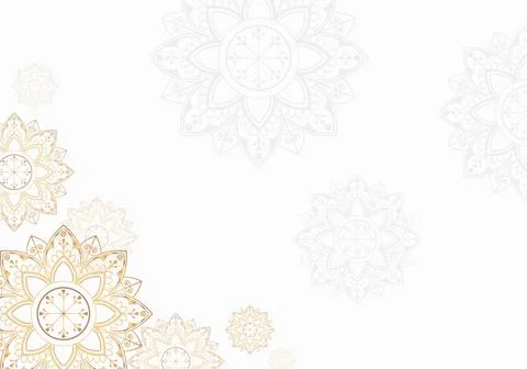 Dreamy gradient wallpaper with mandala pattern Stock Illustration