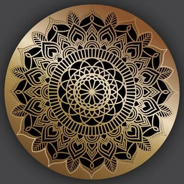 Dreamy gradient wallpaper with mandala pattern. Vector background for yoga, m Illustrazione stock