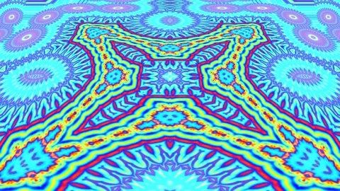 Dreamy Gradient Wave Kaleidoscope Loop – Soft Psychedelic Motion Stock Footage 319808044
