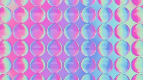 Dreamy Holographic Glass Sphere Gradient Background Animation Stock Footage 336036751