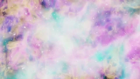 Dreamy interstellar nebula clouds with soft glowing stars loop animation 스톡 동영상 347527704