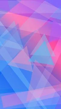 Dreamy low-poly triangle facets blend blue, pink, and purple into a smooth .. Stock Illustration