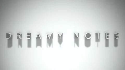 dreamy notes 3D title animation white te... | Stock Video | Pond5