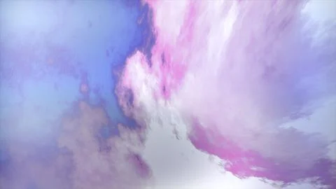 Dreamy pastel colored clouds in abstract fantasy sky Ilustración de archivo