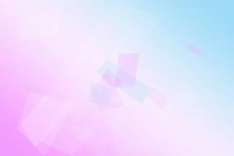 A dreamy pastel gradient background with translucent geometric shapes and s.. Stock Illustration