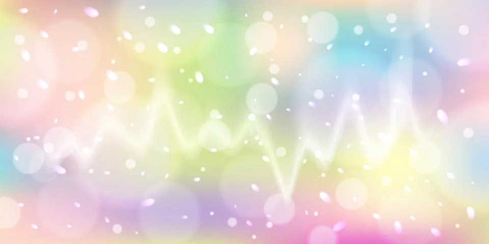 Dreamy Pastel Rainbow Gradient Background With Sparkles Stock Illustration