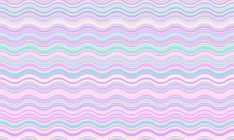 Dreamy pastel wave pattern. Seamless, repeating design with soft, flowing lin Stock Illustration
