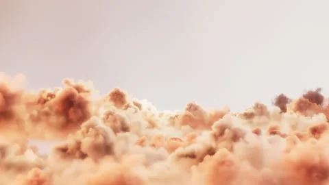 Dreamy Peach Clouds Seamless Loop Animation Background Stock Footage 340414288