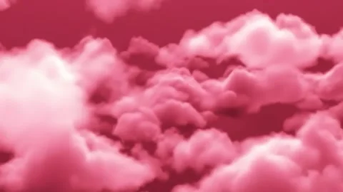 Dreamy Pink Clouds Gently Drifting in Abstract Sky Stock Footage 313367105