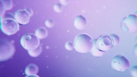 Dreamy purple bubble dynamic background plays in a loop Video stock 336043609