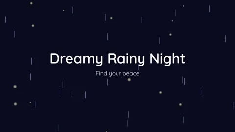 Dreamy Rainy Night Background: Cinematic Rain Drops Falling on Dark Screen Stock Footage 337501073