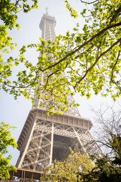 Dreamy spring Eiffel Tower - Paris Stock Photos