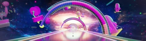Dreamy Starry Tunnel Musical Elements Stage Background 库存影片 319987316